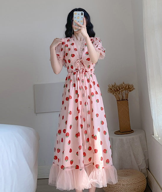 Pink Strawberry Dress