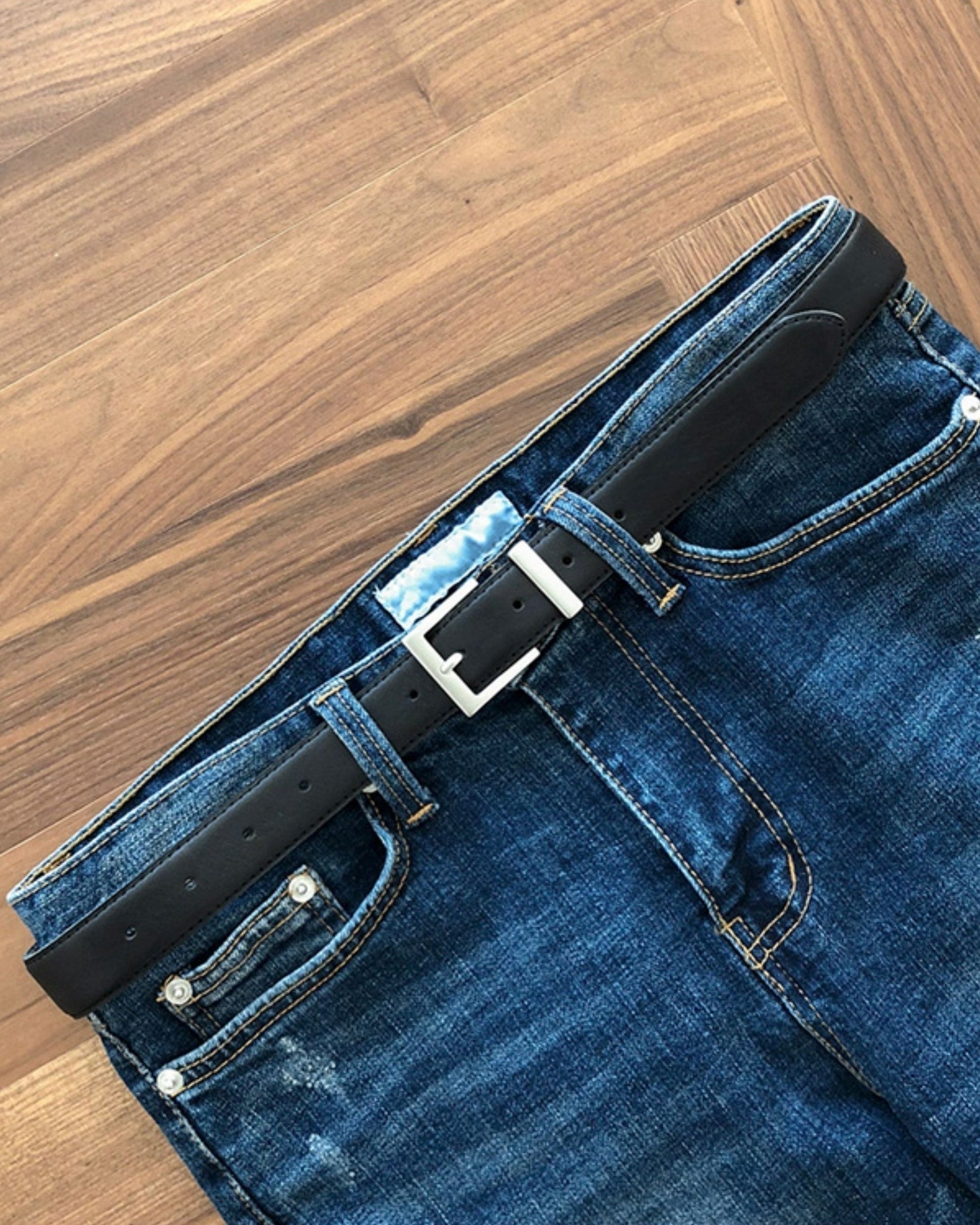 Classic Black Casual Fashion Belt For Jeans
