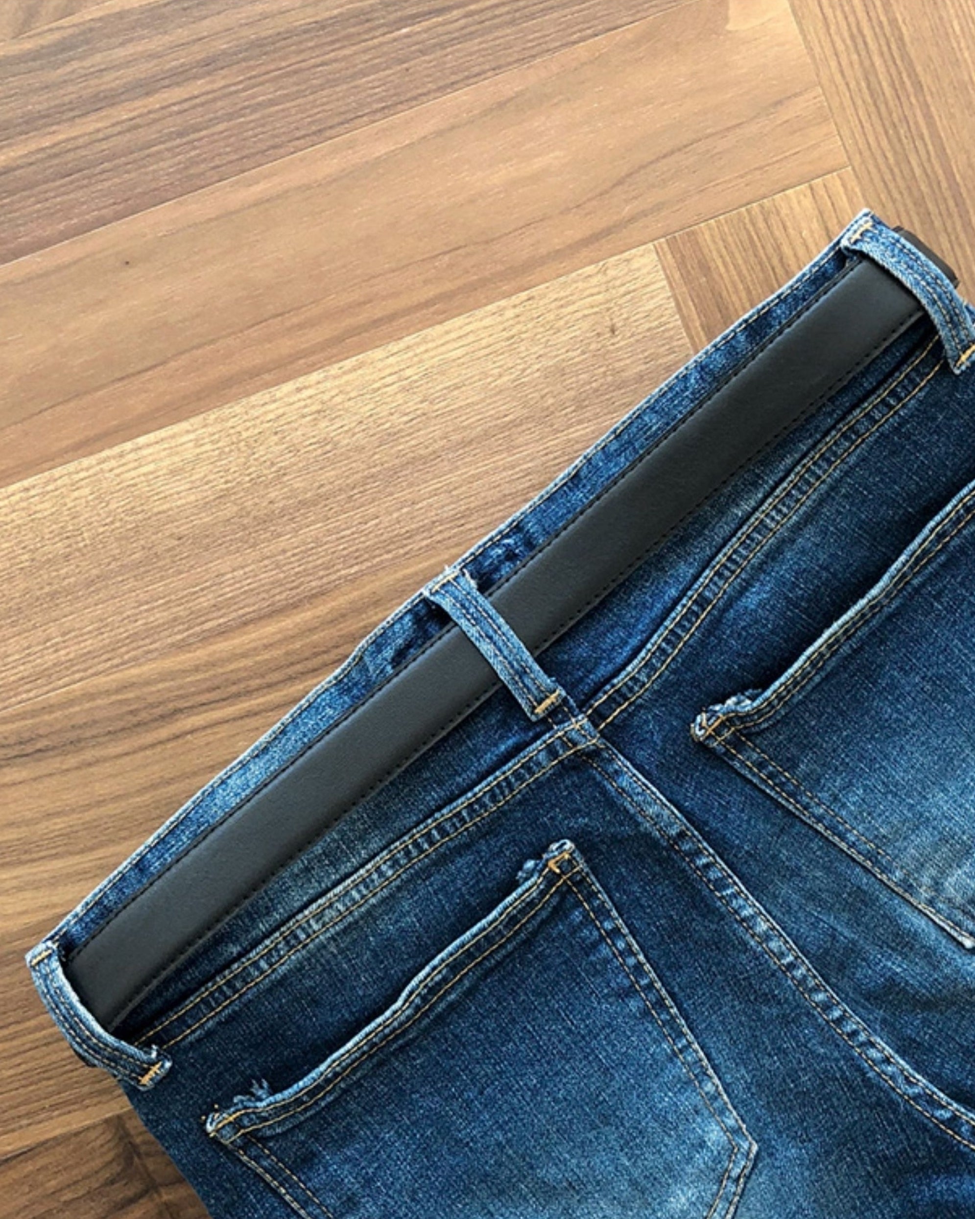 Classic Black Casual Fashion Belt For Jeans