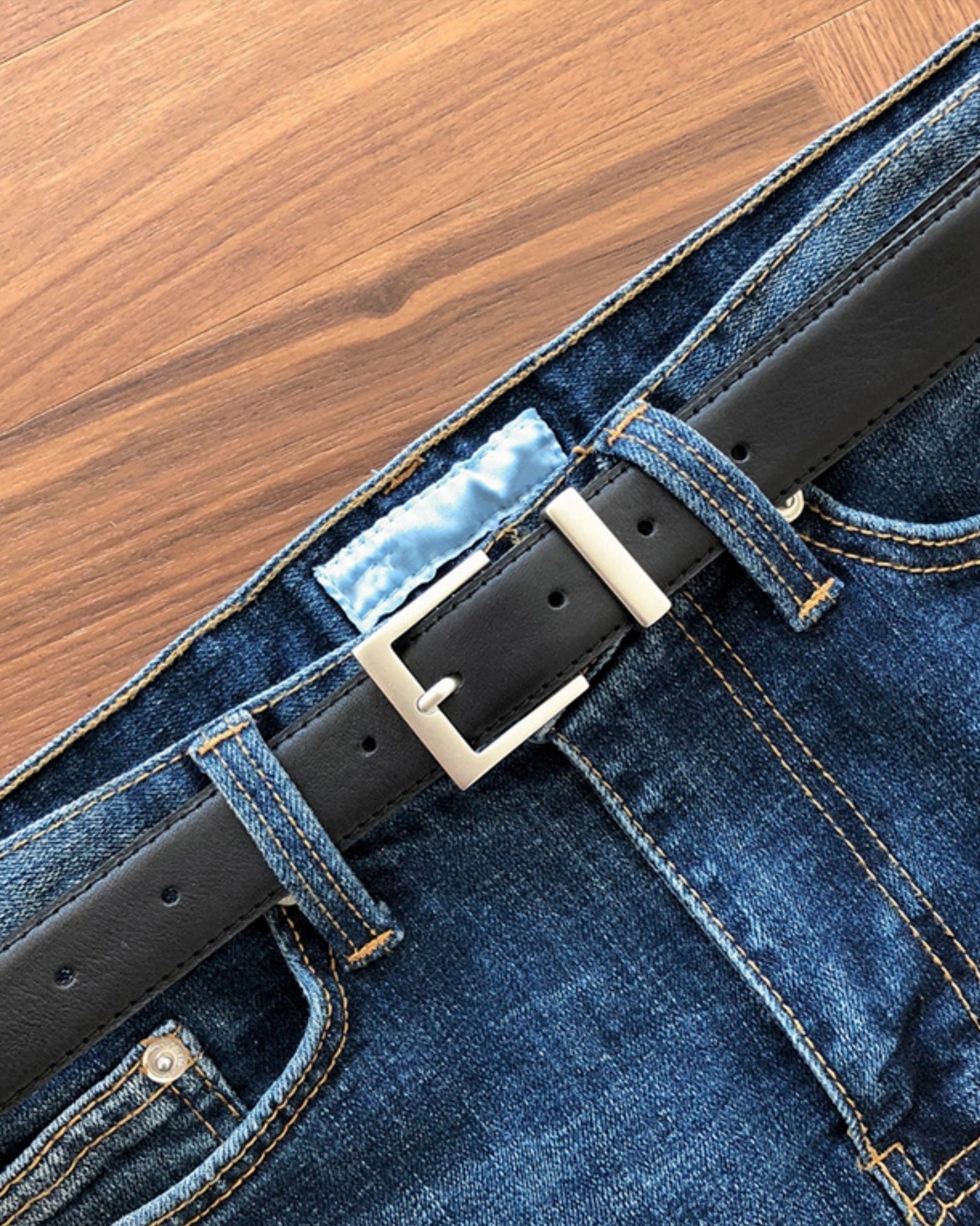 Classic Black Casual Fashion Belt For Jeans