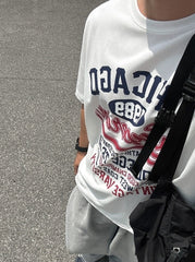 Classic Letter Print Relaxed Fit T Shirt