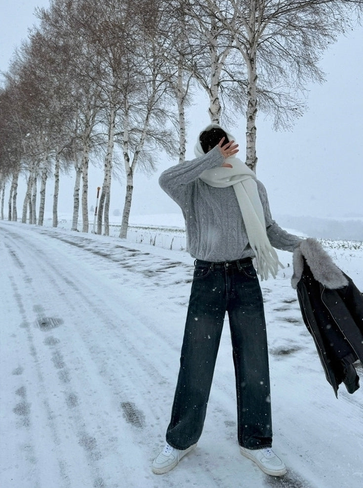 Winter Knit Pullover Sweater