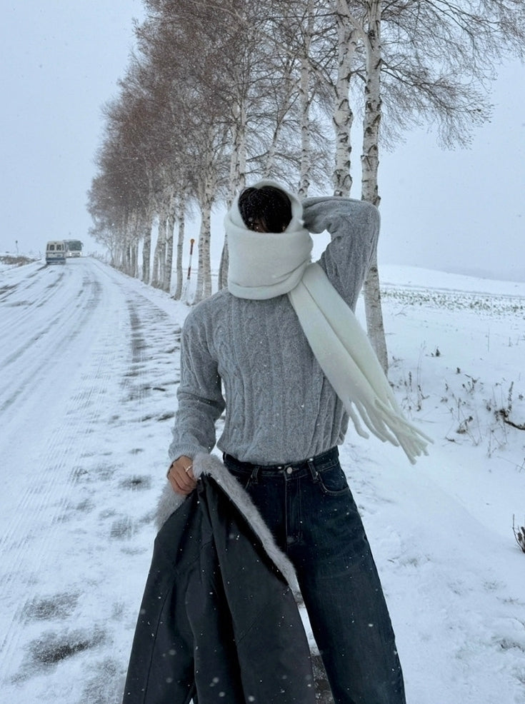 Winter Knit Pullover Sweater