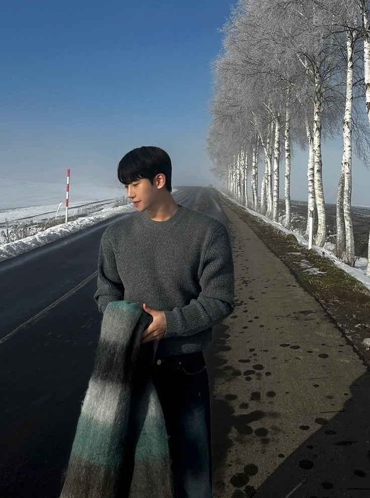 Crew Neck Knit Pullover Sweater