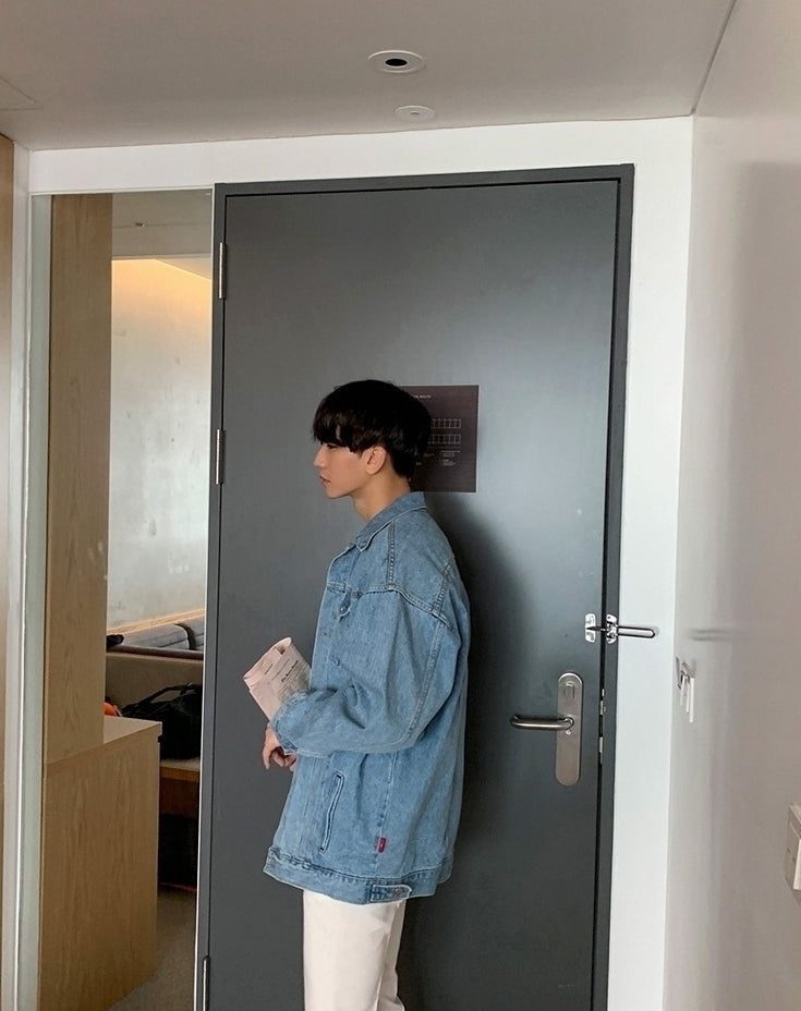 Classic Denim Jacket Casual Loose Fit Stylish Outerwear