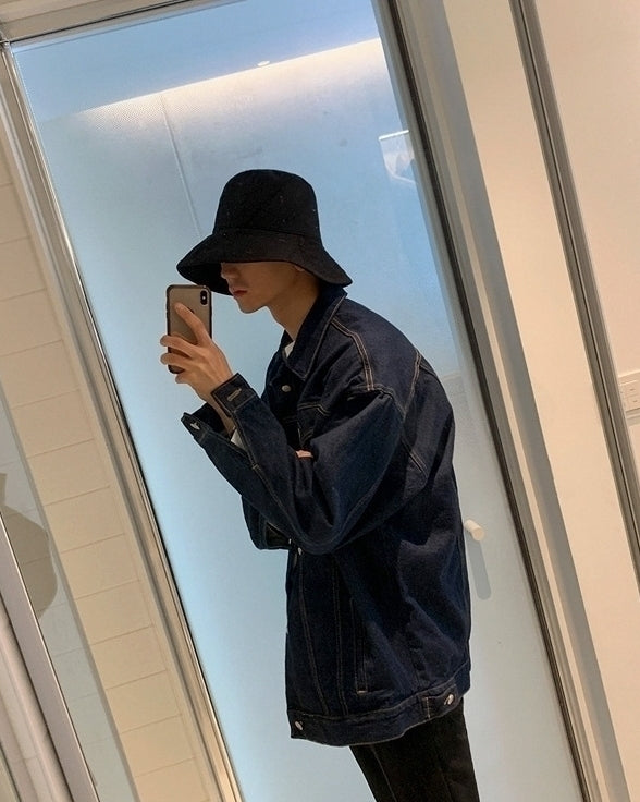 Classic Denim Jacket Casual Loose Fit Stylish Outerwear
