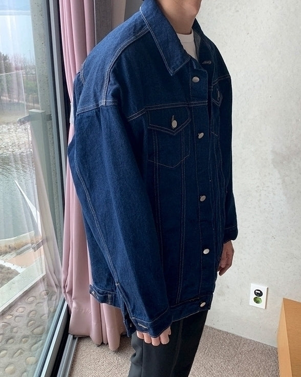 Classic Denim Jacket Casual Loose Fit Stylish Outerwear