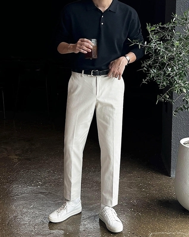 Classic Knit Collared Sweater Casual Relaxed Style