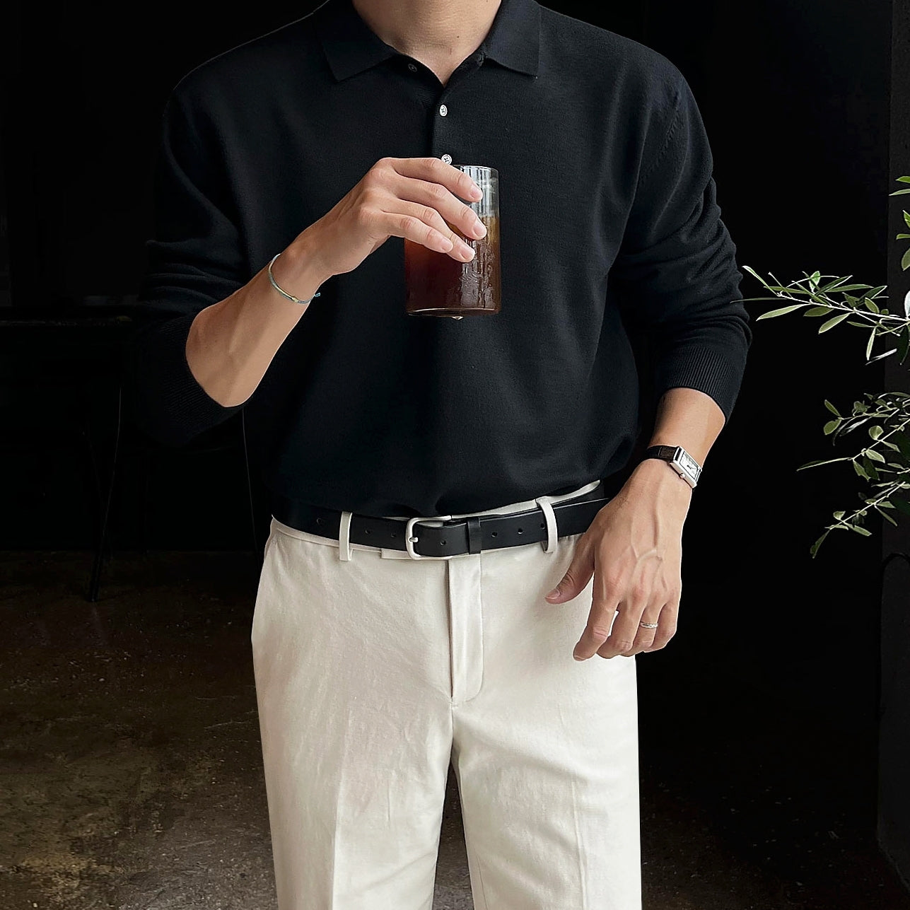 Classic Knit Collared Sweater Casual Relaxed Style