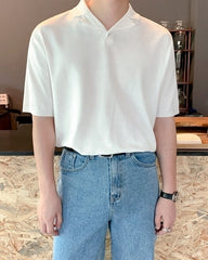 Classic Knit Cuban Collar Polo Shirt