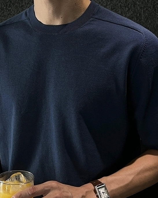 Classic Knit Short Sleeve Commuter Top