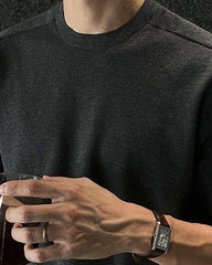 Classic Knit Short Sleeve Commuter Top