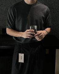 Classic Knit Short Sleeve Commuter Top