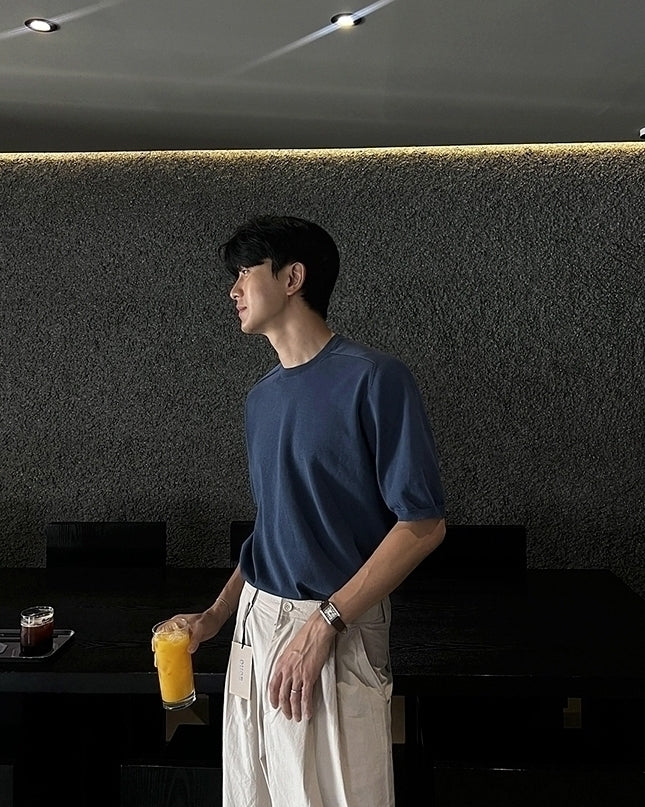 Classic Knit Short Sleeve Commuter Top