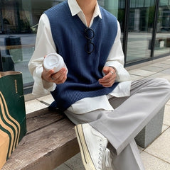 Classic Knit Sleeveless Sweater Vest