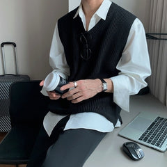 Classic Knit Sleeveless Sweater Vest