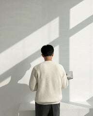 Classic Knit Sweater Soft Casual Pullover Outerwear