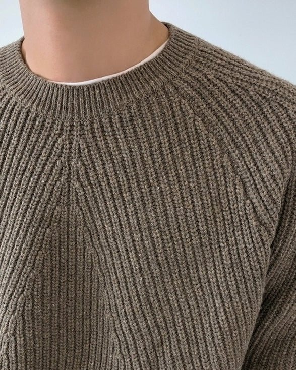 Classic Knit Sweater Soft Casual Pullover Outerwear
