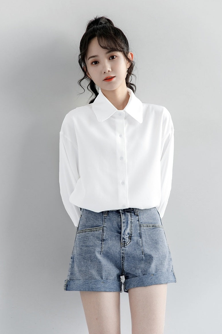 Classic Long Sleeve White Shirt