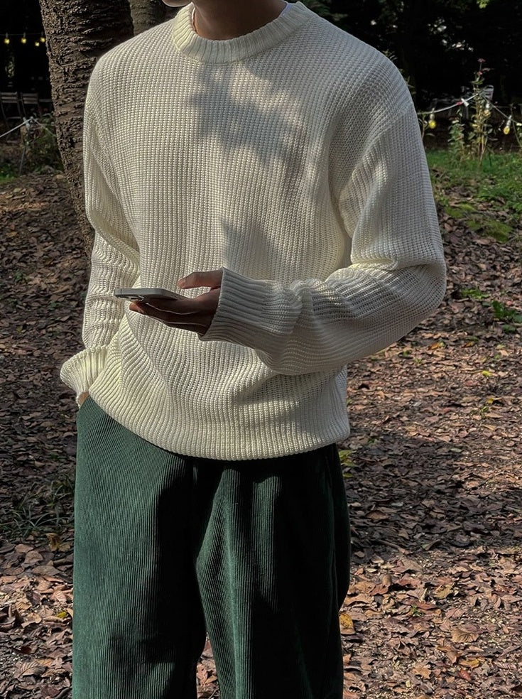 Classic Pullover Sweater Warm Knitwear