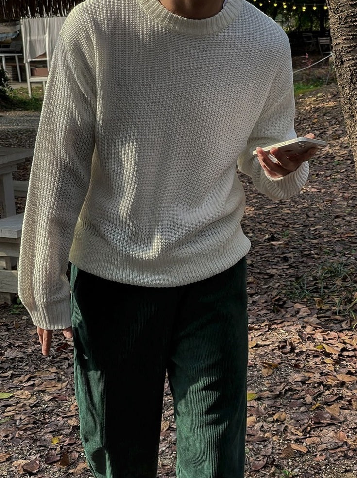Classic Pullover Sweater Warm Knitwear