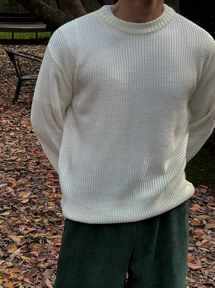 Classic Pullover Sweater Warm Knitwear