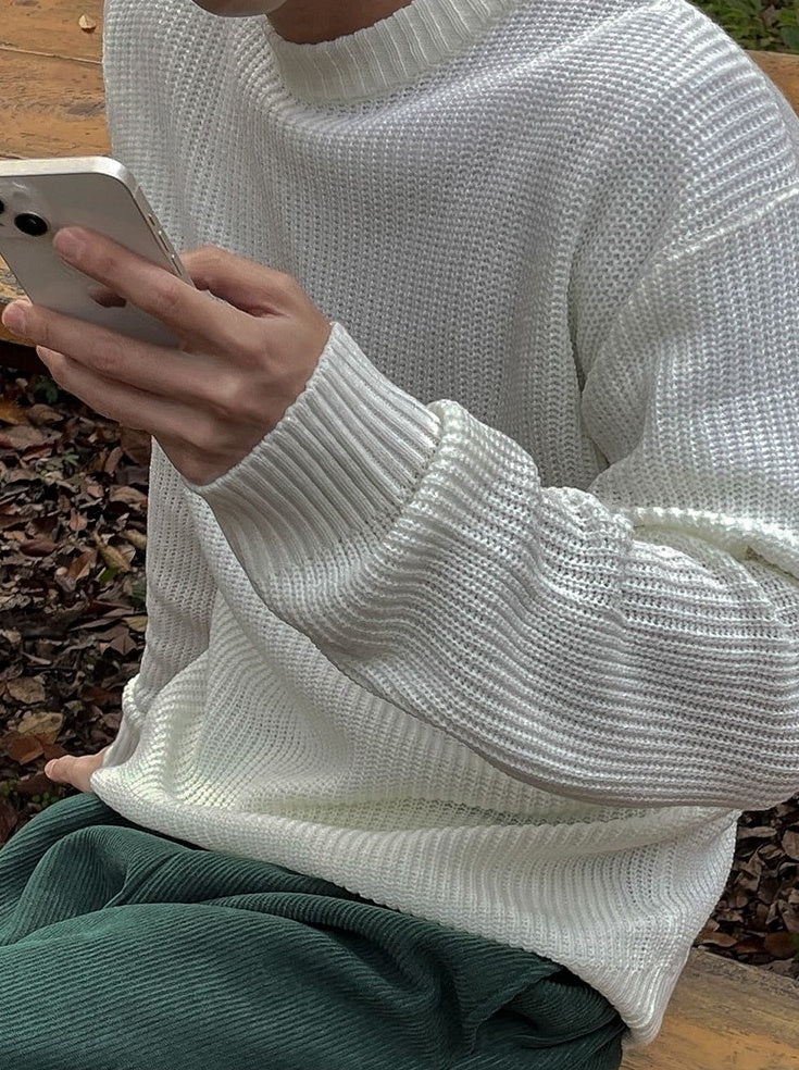 Classic Pullover Sweater Warm Knitwear