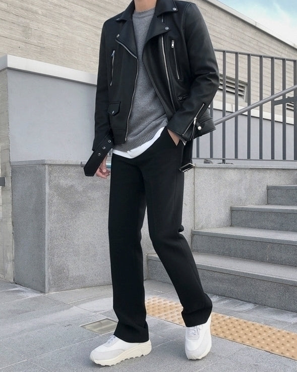 Classic Relaxed Fit Black Suit Trousers