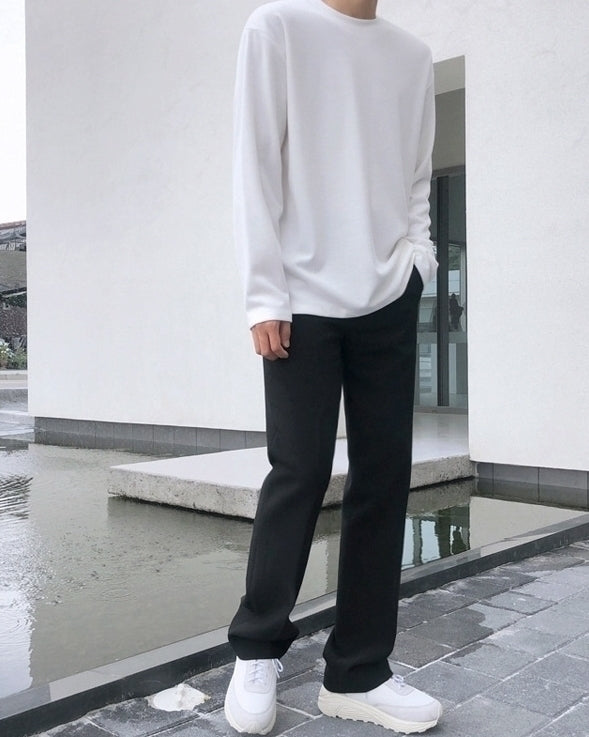 Classic Relaxed Fit Black Suit Trousers
