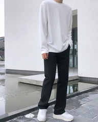 Classic Relaxed Fit Black Suit Trousers