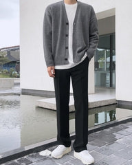 Classic Relaxed Fit Black Suit Trousers