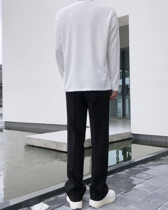 Classic Relaxed Fit Black Suit Trousers