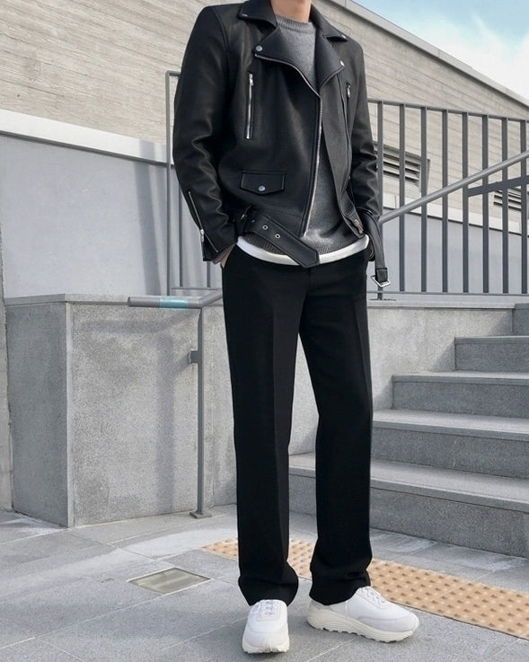 Classic Relaxed Fit Black Suit Trousers