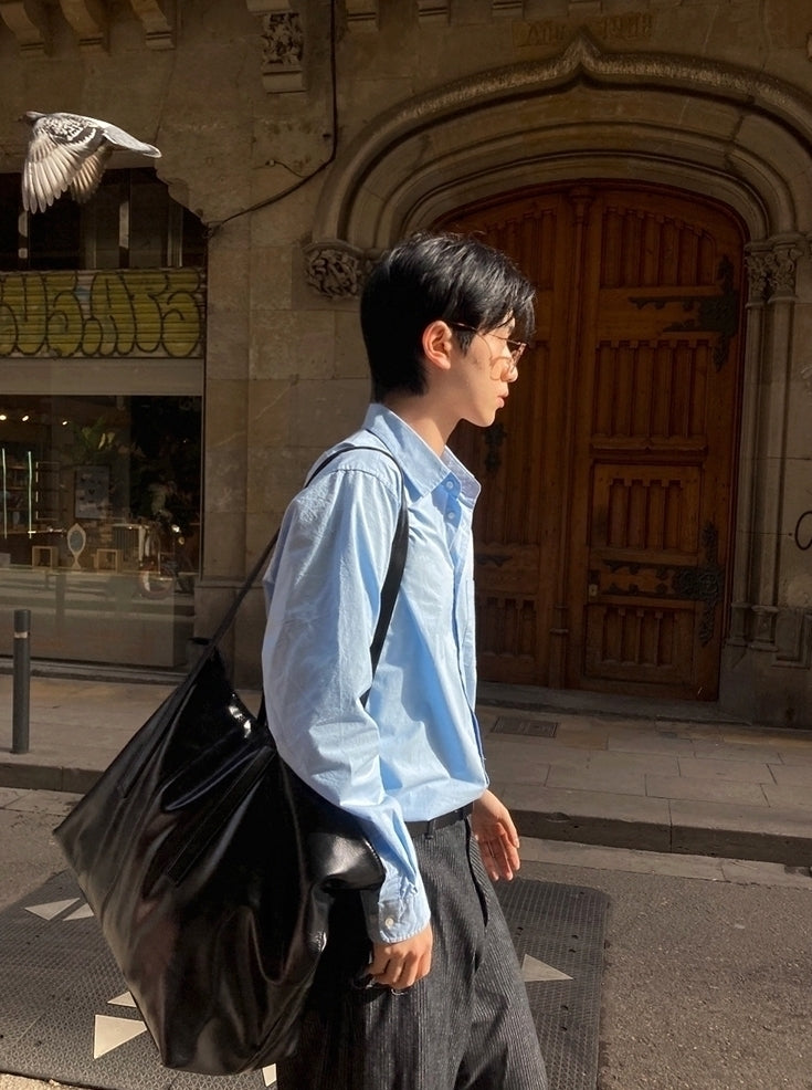 Classic Relaxed Fit Long Sleeve Casual Shirt
