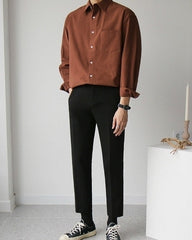 Classic Relaxed Fit Solid Color Casual Shirt