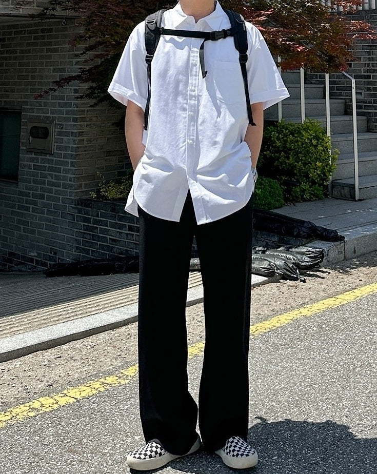 Classic Relaxed Fit Straight Leg Casual Trousers