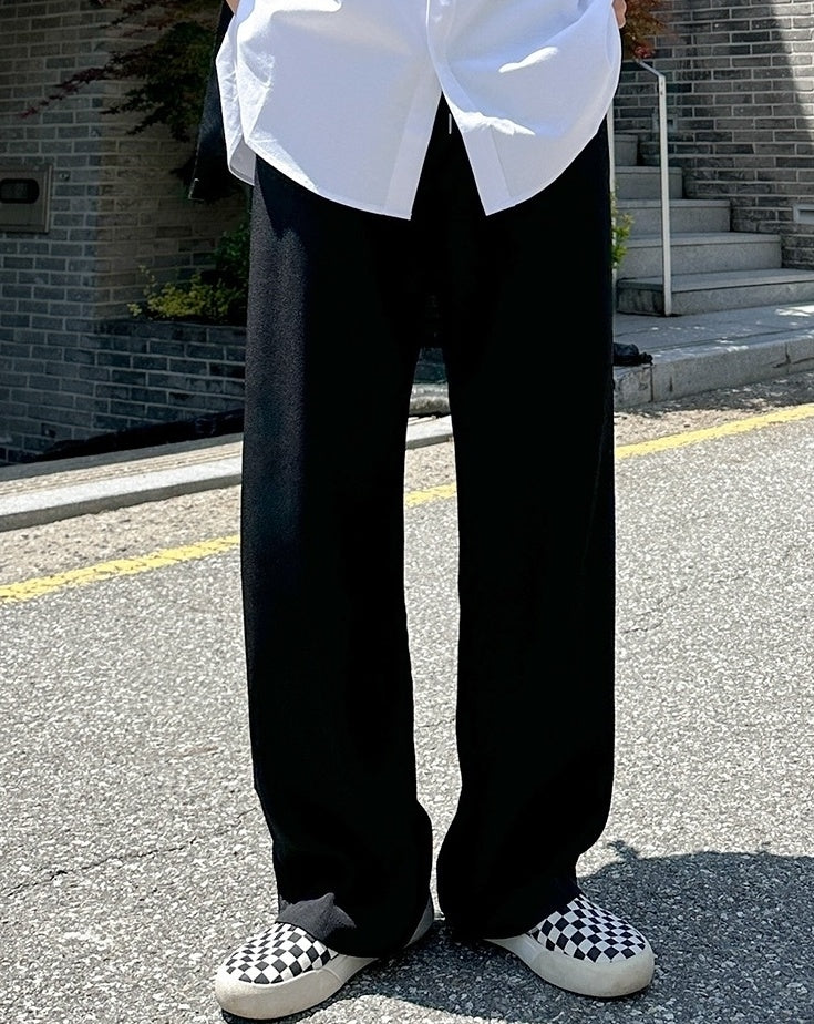 Classic Relaxed Fit Straight Leg Casual Trousers