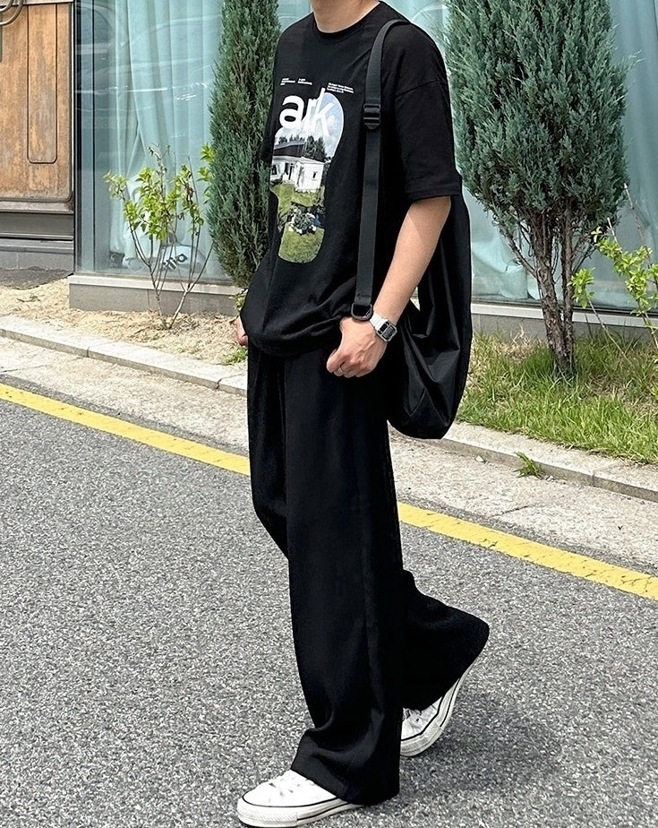 Classic Relaxed Fit Straight Leg Casual Trousers