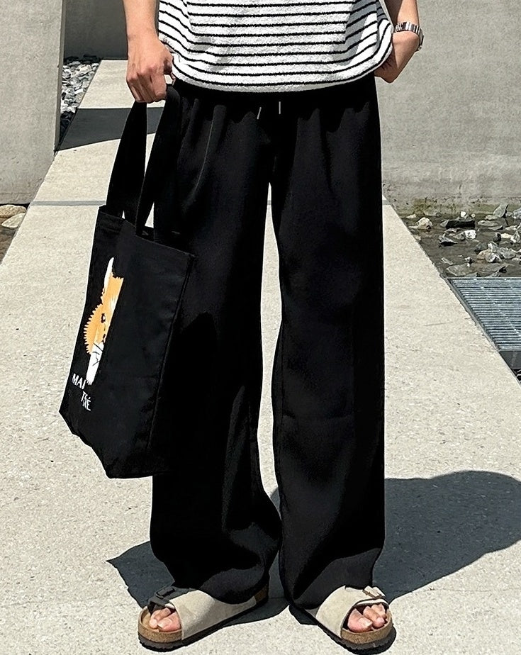 Classic Relaxed Fit Straight Leg Casual Trousers
