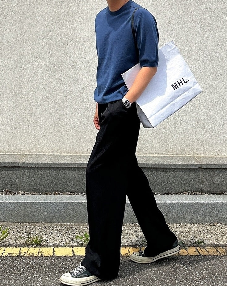 Classic Relaxed Fit Straight Leg Casual Trousers