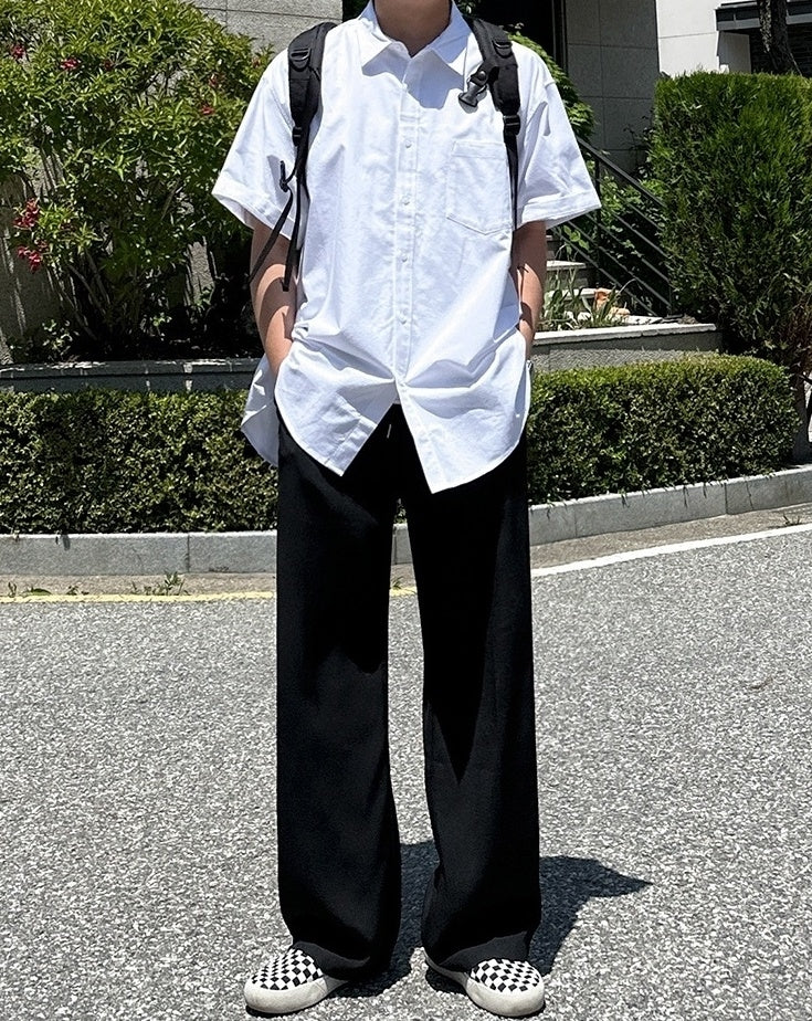 Classic Relaxed Fit Straight Leg Casual Trousers