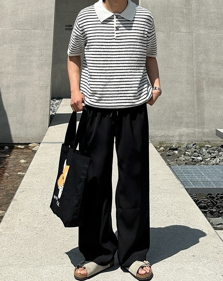 Classic Relaxed Fit Straight Leg Casual Trousers