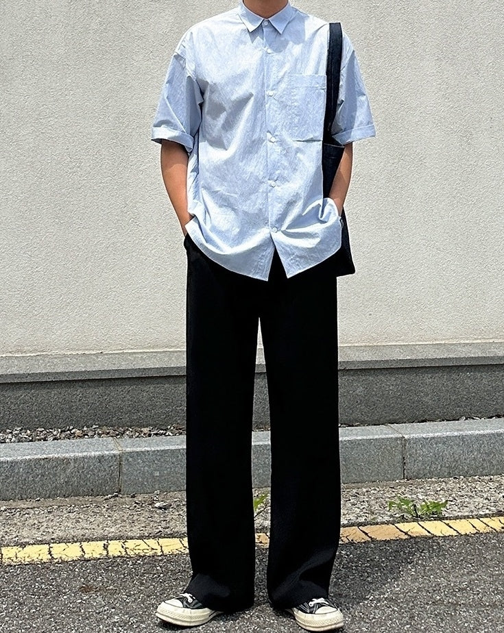 Classic Relaxed Fit Straight Leg Casual Trousers