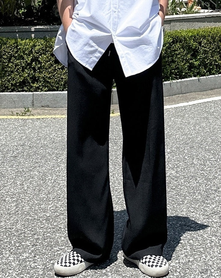 Classic Relaxed Fit Straight Leg Casual Trousers