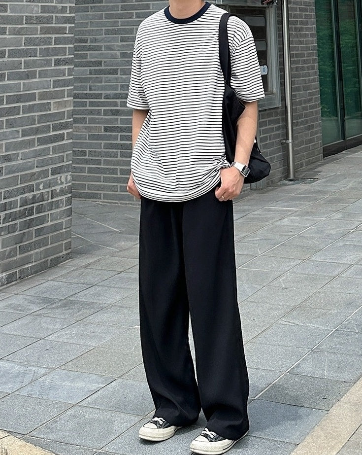 Classic Relaxed Fit Straight Leg Casual Trousers