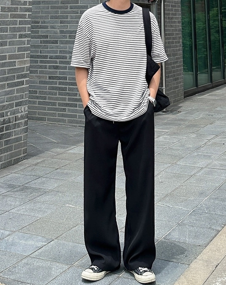 Classic Relaxed Fit Straight Leg Casual Trousers