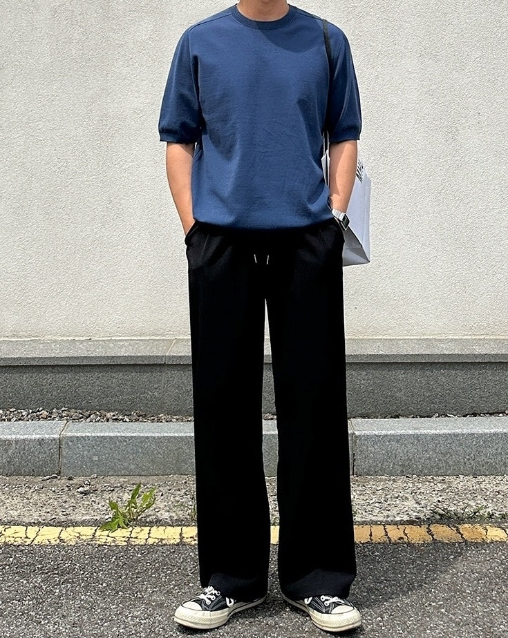 Classic Relaxed Fit Straight Leg Casual Trousers