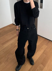 Classic Straight Leg Clean Fit Denim Trousers