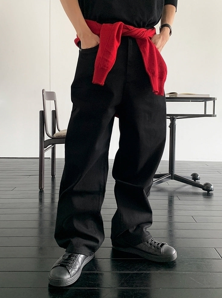 Classic Straight Leg Clean Fit Denim Trousers