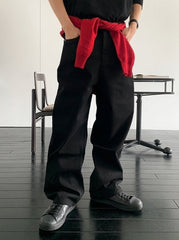 Classic Straight Leg Clean Fit Denim Trousers